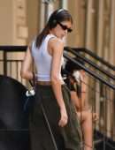 Kaia Gerber in White Tank Top, Steps Out in New York City