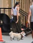 Kaia Gerber in White Tank Top, Steps Out in New York City