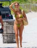 Kara del Toro Cleavage and Booty in Tiny Bikini on a Beach in Miami