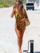 Kara del Toro Cleavage and Booty in Tiny Bikini on a Beach in Miami