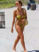 Kara del Toro Cleavage and Booty in Tiny Bikini on a Beach in Miami