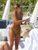 Kara del Toro Cleavage and Booty in Tiny Bikini on a Beach in Miami
