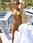 Kara del Toro Cleavage and Booty in Tiny Bikini on a Beach in Miami