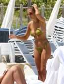Kara del Toro Cleavage and Booty in Tiny Bikini on a Beach in Miami
