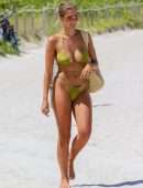 Kara del Toro Cleavage and Booty in Tiny Bikini on a Beach in Miami
