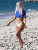 Kim Kardashian Cameltoe at the Beach in Turks and Caicos