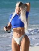 Kim Kardashian Cameltoe at the Beach in Turks and Caicos