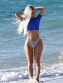 Kim Kardashian Cameltoe at the Beach in Turks and Caicos