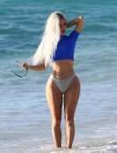 Kim Kardashian Cameltoe at the Beach in Turks and Caicos