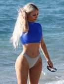 Kim Kardashian Cameltoe at the Beach in Turks and Caicos