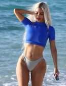 Kim Kardashian Cameltoe at the Beach in Turks and Caicos