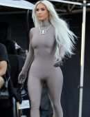 Kim Kardashian Booty in Skin-Tight Outfit in Los Angeles