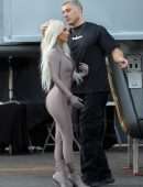 Kim Kardashian Booty in Skin-Tight Outfit in Los Angeles