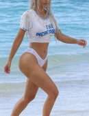 Kim Kardashian Booty in Transparent Wet Bikini on a Beach in Turks and Caicos