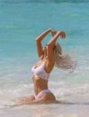 Kim Kardashian Booty in Transparent Wet Bikini on a Beach in Turks and Caicos