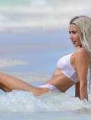 Kim Kardashian Booty in Transparent Wet Bikini on a Beach in Turks and Caicos