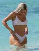 Kim Kardashian Booty in Transparent Wet Bikini on a Beach in Turks and Caicos
