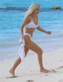 Kim Kardashian Booty in Transparent Wet Bikini on a Beach in Turks and Caicos