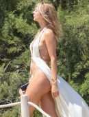 Kimberley Garner Booty at Club 55 Beach in Saint-Tropez