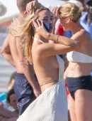 Kimberley Garner Booty at Club 55 Beach in Saint-Tropez