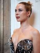 Kimberley Garner Cleavage at Celia Kritharioti Haute Couture F/W 22/23 Show, Paris Fashion Week