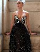 Kimberley Garner Cleavage at Celia Kritharioti Haute Couture F/W 22/23 Show, Paris Fashion Week