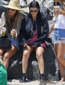 Kourtney Kardashian Upskirt Leggy, at a Birthday Party in Malibu