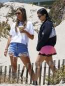 Kourtney Kardashian Upskirt Leggy, at a Birthday Party in Malibu