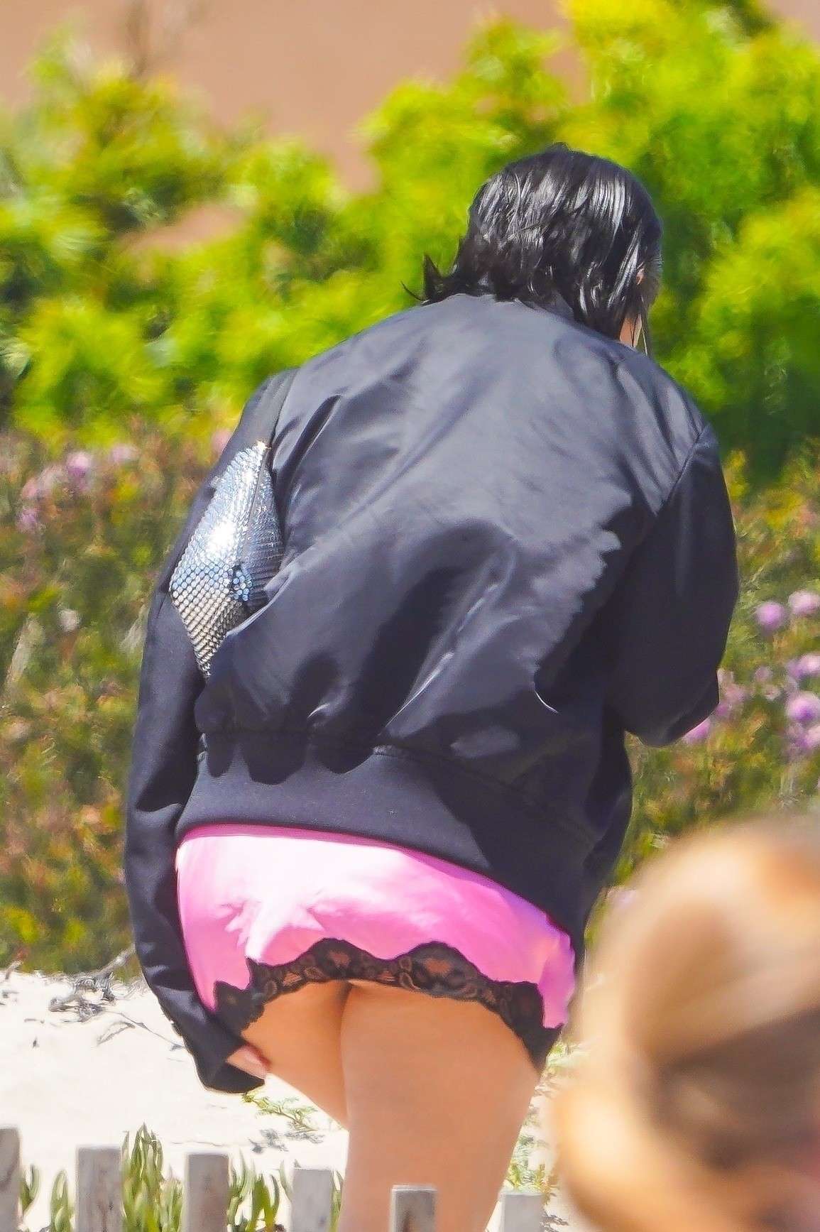 Kourtney Kardashian Upskirt Leggy, at a Birthday Party in Malibu