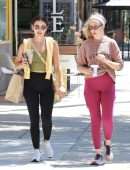 Lucy Hale in Leggings, Out with a Friend in Studio City