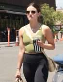 Lucy Hale in Leggings, Out with a Friend in Studio City