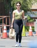 Lucy Hale in Leggings, Out with a Friend in Studio City