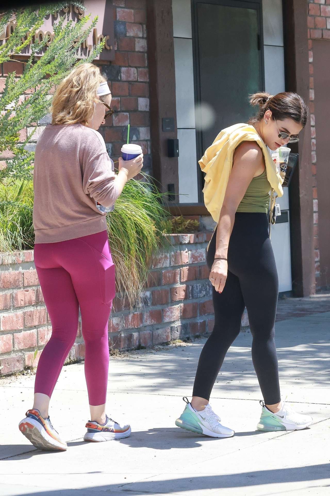Lucy Hale in Leggings, Out with a Friend in Studio City