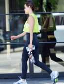 Lucy Hale in Tights Outside a Yoga Class in Los Angeles