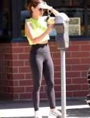 Lucy Hale in Tights Outside a Yoga Class in Los Angeles