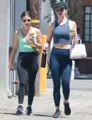 Lucy Hale in Tights, Leaving a Workout in Los Angeles