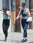 Lucy Hale in Tights, Leaving a Workout in Los Angeles