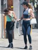 Lucy Hale in Tights, Leaving a Workout in Los Angeles