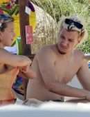 Millie Bobby Brown Booty in Thong Bikini at a Beach in Sardinia