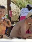 Millie Bobby Brown Booty in Thong Bikini at a Beach in Sardinia