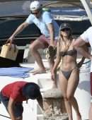 Millie Bobby Brown - Booty on a Boat in Sardinia with her Boyfriend Jake Bongiovi