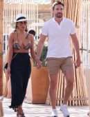 Nicole Scherzinger in a Bikini Top, Celebrating Her 44th Birthday in Mykonos