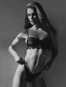 Nina Agdal for Black and White Lingerie Photoshoot 2022
