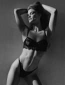 Nina Agdal for Black and White Lingerie Photoshoot 2022