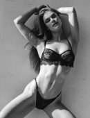 Nina Agdal for Black and White Lingerie Photoshoot 2022