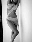Olivia Culpo Pokies in See-Through Skimpy Dress