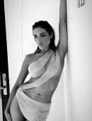 Olivia Culpo Pokies in See-Through Skimpy Dress