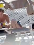 Rainey Qualley Booty in a Bikini in Paraggi at the Eight Baths on Portofino