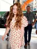 Sadie Sink in a Flower Printed Dress, Outside the Today Show in NYC