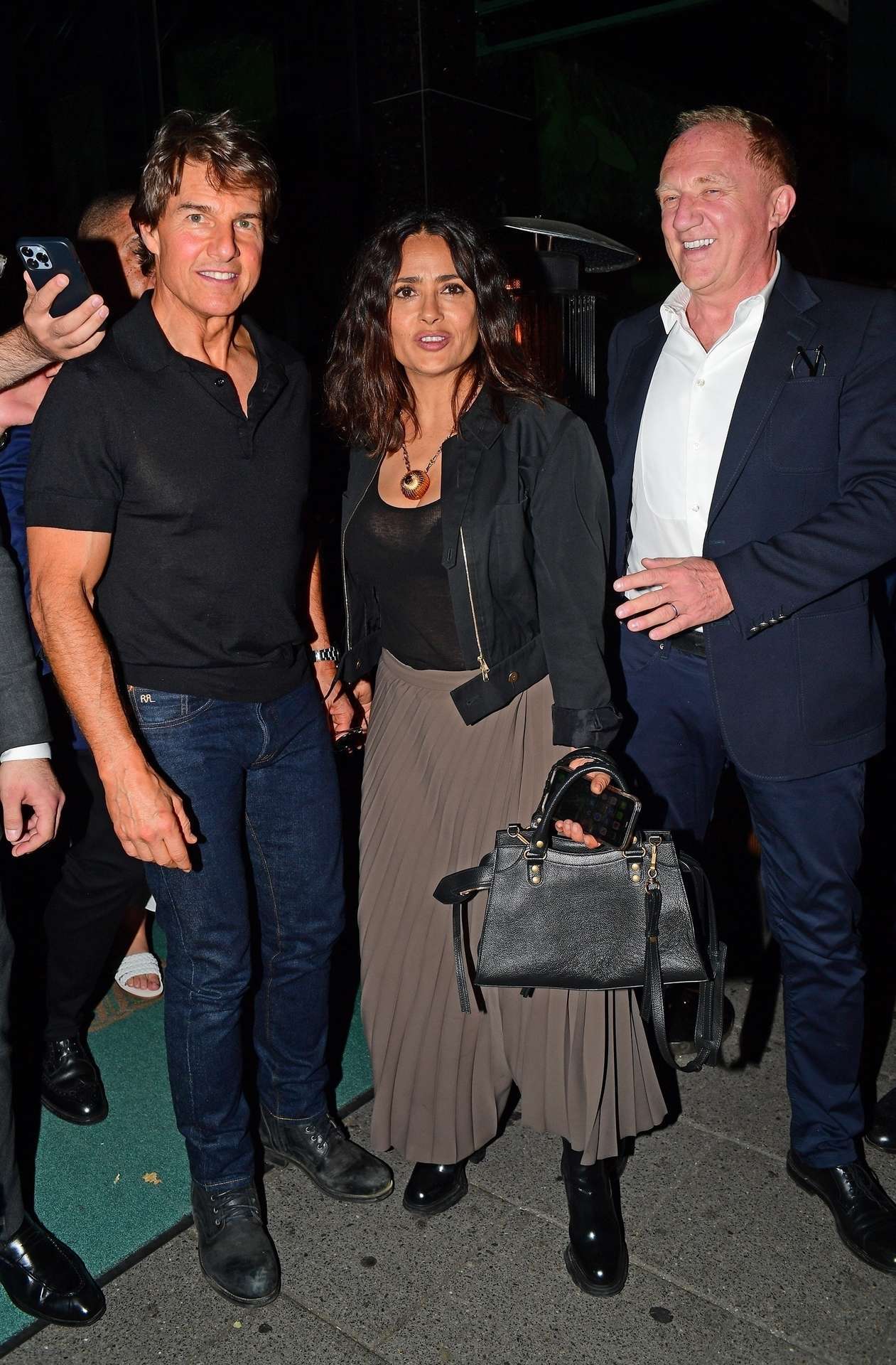 Salma Hayek and Tom Cruise, Leaving Amazonico in London